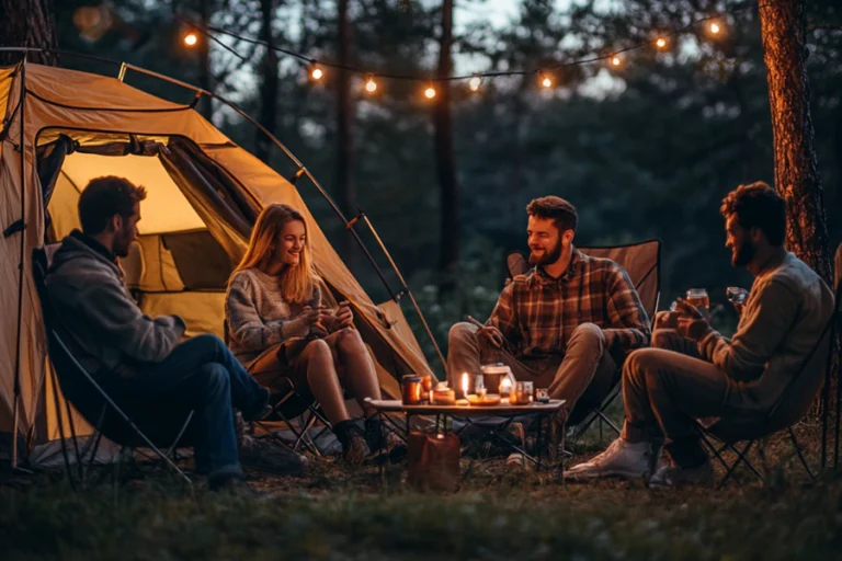 Compact Wood Folding Table for Outdoors